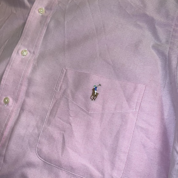 Polo Ralph Lauren Men's Classic Oxford Shirt Pink, Big And Tall Sz LT - Picture 2 of 8